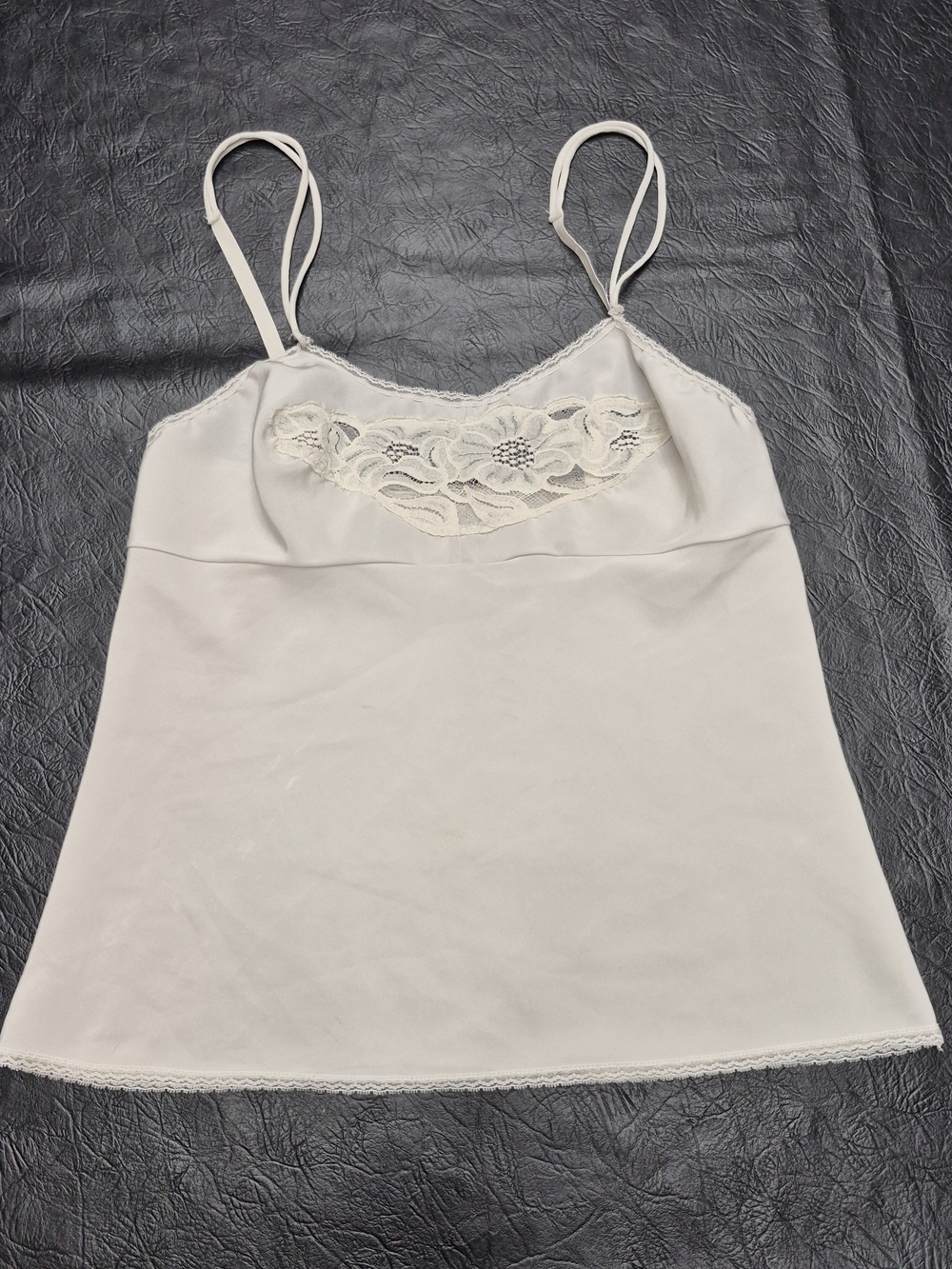 Women's Cream Lace-Trim Camisole Top